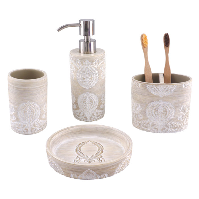 Bungalow Rose Mekka 4 Piece Bathroom Accessory Set & Reviews Wayfair